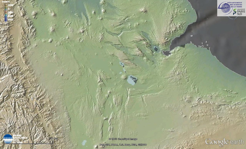 Northen part of the East african graben system and  trough of Afars.